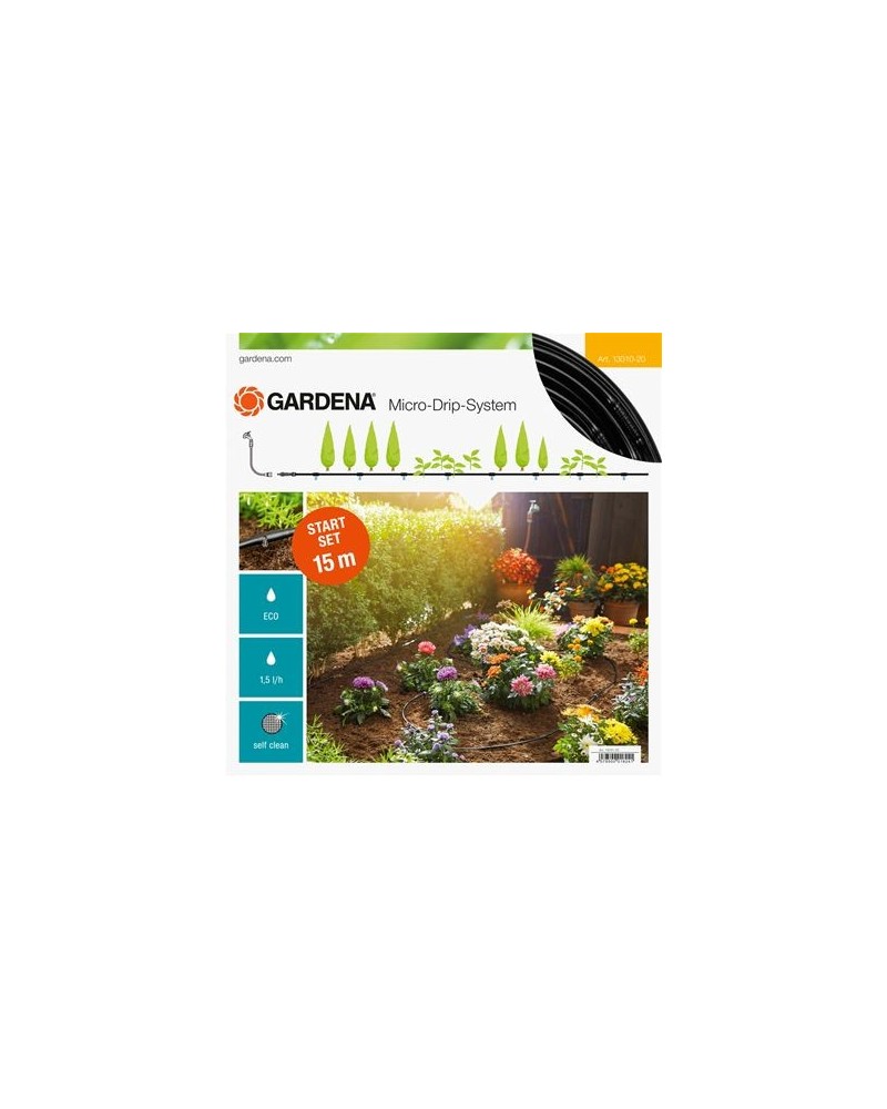 4078500018241 - GARDENA Micro-Drip System Start-Set Pflanzreihen S 46 mm (3 16) Schlauchlänge 15 m 13010-20