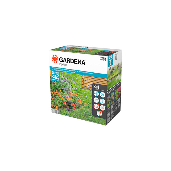 4078500058322 - GARDENA Sprinklersystem Start-Set Pipeline Viereckregner Steckkupplung 08272-20