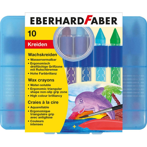 4087205211109 - Wachsmalkreide 521110 10er Etui farbig sortiert rund 12x83mm in Schiebehülse 10 Stück