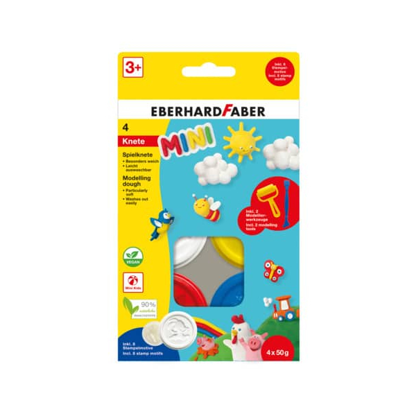 4087205725149 - Spielknete 4ST 50g Basisfarben 4087205725149 Eberhard Faber