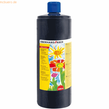 4087205750998 - Schulmalfarbe Efacolor Tempera 1000ml Flasche schwarz