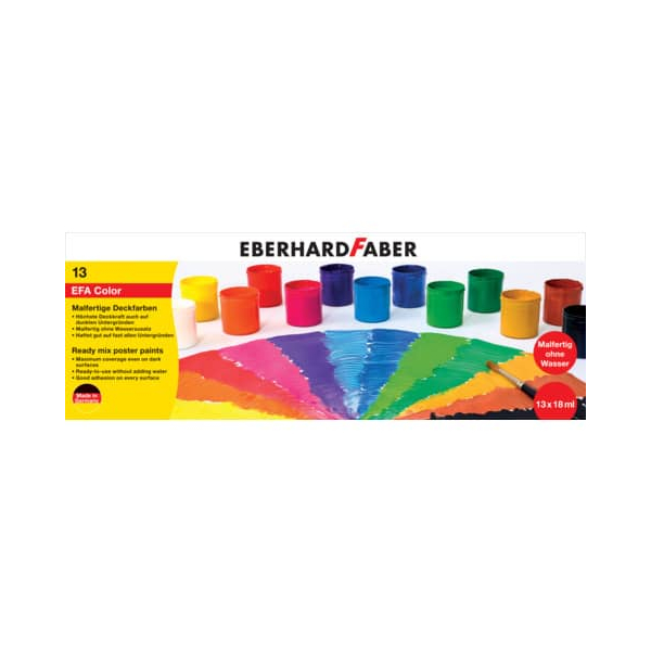 4087205756136 - Malfertige Deckfarben 13er Set à 18ml Deckfarben Deckfarben 4087205756136 EBERHARD FABER 13 Stück