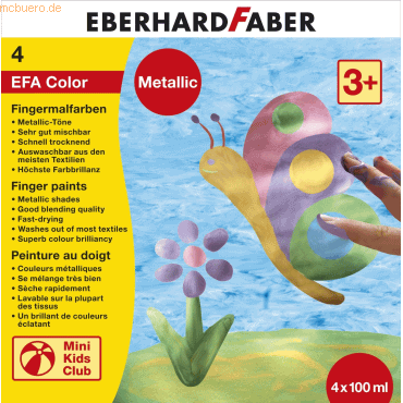 4087205788021 - 4 EFA Color Metallic Fingerfarben farbsortiert 4x 1000 ml