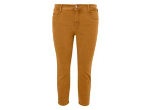 4099587058265 - Große Größen Slim Jeans in Ankle-Länge in dezenter Used-Waschung senfgelb Gr44