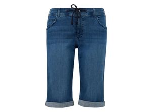 4099587058609 - Große Größen Jeansshorts mit Tunnelzug und Kordel am Bund blue Denim Gr52