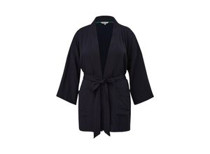 4099587059019 - Große Größen Jacke im Kimono-Stil mit Bindegürtel nachtblau Gr50