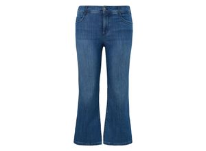 4099587059163 - Große Größen Bootcut-Jeans in verkürzter Cropped-Form blue Denim Gr44