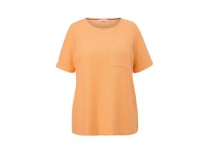 4099587059743 - Große Größen Shirt aus Waffelpiqué mit Brusttasche orange Gr52