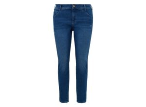 4099587061142 - Große Größen Schmale Jeans in 5-Pocket-Form mit Destroyed-Effekten blue Denim Gr44