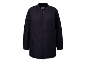 4099587061302 - Große Größen Steppjacke mit geripptem Stehkragen nachtblau Gr52