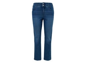 4099587063535 - Große Größen Schmale Ankle-Jeans mit High-Waist-Bund blue Denim Gr44