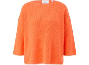 4099589428059 - comma CASUAL IDENTITY Pullover U-Boot-Ausschnitt 3 4-Arm für Damen orange 40