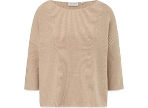 4099589428127 - comma CASUAL IDENTITY Pullover 3 4 Arm U-Boot-Ausschnitt für Damen beige 34