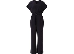 4099589439055 - Jumpsuit V-Ausschnitt Kurzarm für Damen blau 44