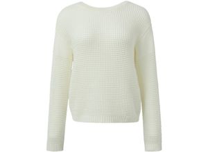 4099589476609 - comma CASUAL IDENTITY Pullover Baumwolle überschnittene Schultern für Damen weiß 38