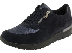 4099595006579 - waldläufer® Lugina Sneaker Reißverschluss Glattleder uni für Damen blau 40