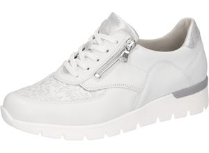 4099595171284 - waldläufer® Lugina Sneaker Leder Reißverschluss für Damen weiß 41