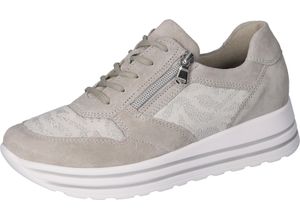 4099595171567 - waldläufer® Lugina Sneaker Leder Reißverschluss für Damen grau 41