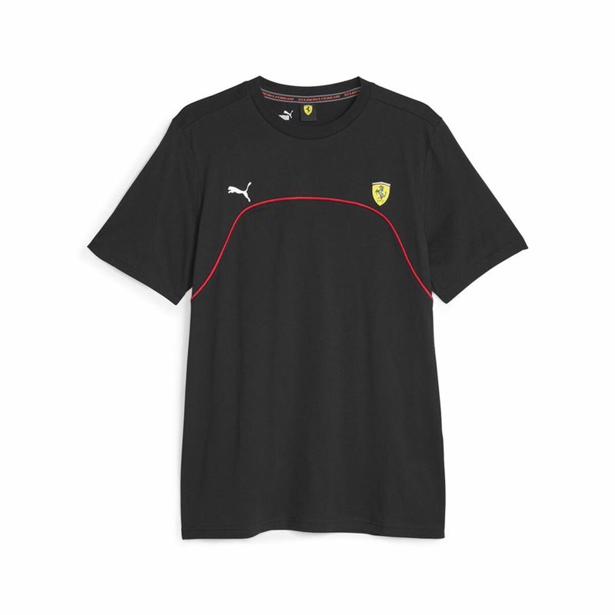 4099683590294 - Herren Kurzarm-T-Shirt Ferrari Race Schwarz