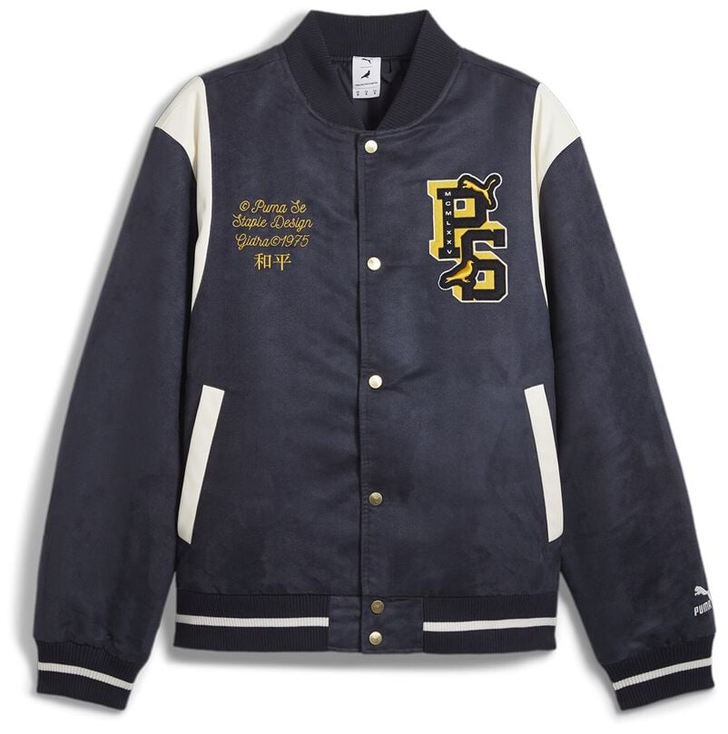 4099683661680 - PUMA x STAPLE Varsity Jacket Collegejacke navy in S