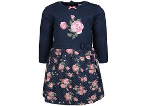 4099775044254 - - Langarm-Kleid CLASSIC GIRLS in marine geblümt Gr80