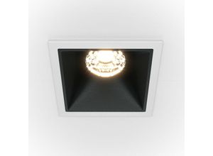 4099776022206 - Alfa led Quadratisches Einbau-Downlight Weiß Schwarz 450lm 3000K - Maytoni