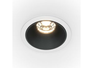 4099776022343 - Alfa led Rundes dimmbares Einbau-Downlight Weiß Schwarz 450lm 3000K - Maytoni