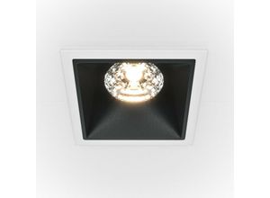 4099776022435 - Alfa led Quadratisches dimmbares Einbau-Downlight Weiß Schwarz 1050lm 3000K - Maytoni