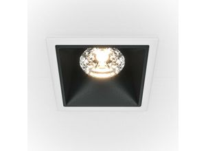 4099776022466 - Alfa led Quadratisches dimmbares Einbau-Downlight Weiß Schwarz 1150lm 4000K - Maytoni