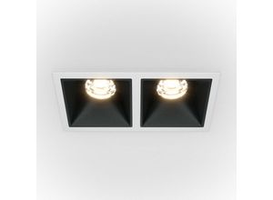 4099776022497 - Alfa led Twin dimmbares Einbau-Downlight Weiß Schwarz 900lm 3000K - Maytoni