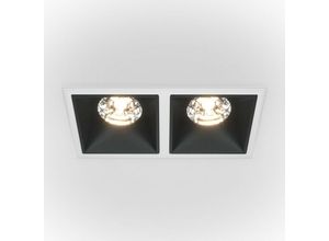 4099776022503 - Alfa led Twin dimmbares Einbau-Downlight Weiß Schwarz 2100lm 3000K - Maytoni