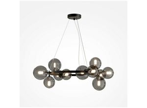 4099776023869 - Dallas Modern 1 Globe Pendel-Deckenleuchte schwarz rauchiger Schirm G9 - Maytoni