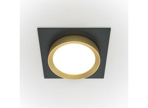 4099776026624 - Hoop Quadratisches Einbau-Downlight Schwarz Gold GX53 - Maytoni