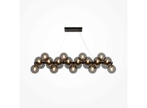 4099776029168 - Dallas Modern 25 Light Bar Pendel-Deckenleuchte Schwarz Schirm Schwarz G9