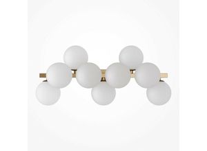 4099776029212 - Dallas Moderne 9-Licht-Wandleuchte Gold mattweißer Schirm G9 - Maytoni