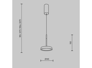 4099776061137 - LED-Hängeleuchte El Ø 153 cm orange Aluminium