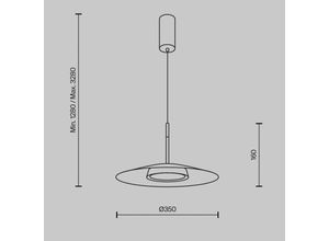 4099776061144 - LED-Hängeleuchte El Ø 35 cm schwarz Aluminium