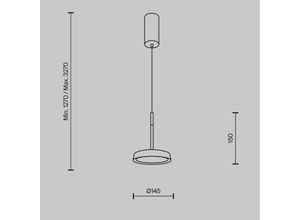 4099776063063 - LED-Hängeleuchte El Ø 153 cm weiß Aluminium