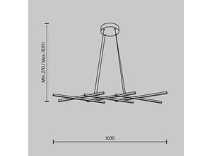 4099776065067 - LED-Hängeleuchte Halo messingfarben Länge 1035 cm