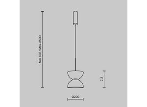 4099776069423 - LED-Hängeleuchte Kyoto weiß Ø 22 cm Glas Metall