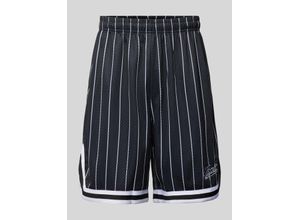 4099838075911 - Varsity Pinstripe Mesh Short Gr S Herren Schwarz