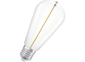 4099854049859 - OSRAM LED-Lampen Vintage-Edition 16 Watts Ersatz E27 ST64-shape 2700 Kelvin Warm weiß Klares Glas single Pack - Clear