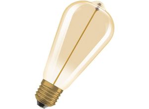 4099854049873 - LED-Lampen Vintage-Edition 12 Watts Ersatz E27 ST64-shape 2700 Kelvin Warm weiß Klares Glas single Pack - Gold - Osram