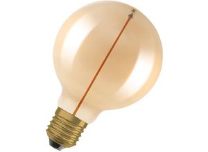 4099854049934 - LED-Lampen Vintage-Edition 12 Watts Ersatz E27 G95-shape 2700 Kelvin Warm weiß Klares Glas single Pack - Gold - Osram