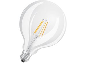 4099854054211 - LED-Lampen klassische Ballform 40 Watts Ersatz E27 G125 2700 Kelvin Warm weiß Klares Glas single Pack - Clear - Osram