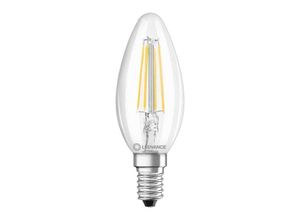 4099854065590 - Ledvance Classic LED E14 Kerze Fadenlampe Klar 42W 470lm - 927 Extra Warmweiß Höchste Farbwiedergabe - Dimmbar - - 2700K - Extra Warmweiß