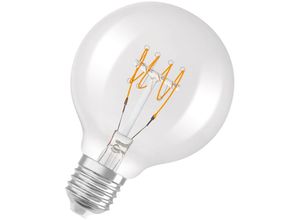 4099854075704 - Dimmbare LED-Lampen Vintage-Edition 40 Watts Ersatz E27 G80 2700 Kelvin Warm weiß Klares Glas single Pack - Clear - Osram