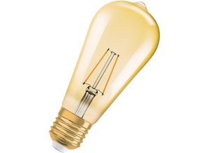 4099854091339 - LED-Lampen Vintage-Edition 22 Watts Ersatz E27 ST64-shape 2400 Kelvin Warm Comfort Light Klares Glas single Pack - Gold - Osram