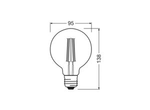 4099854132315 - OSRAM LED Vintage 1906 G95 E27 65 W gold 2400 K dim