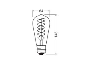 4099854137846 - OSRAM LED Vintage 1906 Edison gold E27 88 W 824 dim